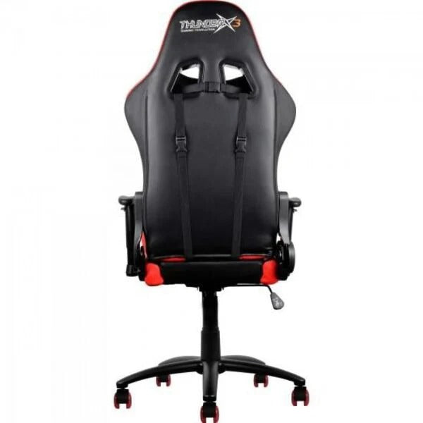 Cadeira Gamer Reclinável Couro Sintético Vermelha com Braços 2D