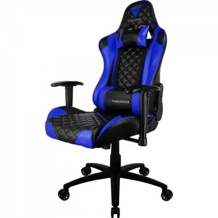 Cadeira Gamer Reclinável Couro Sintético Preta com Apoio Lombar e Braços 2D