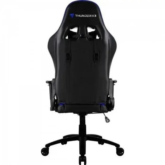Cadeira Gamer Reclinável Couro Sintético Preta com Apoio Lombar e Braços 2D