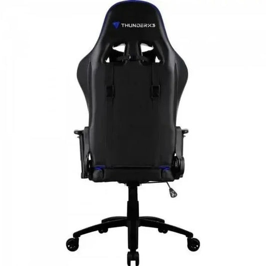 Cadeira Gamer Reclinável Couro Sintético Preta com Apoio Lombar e Braços 2D