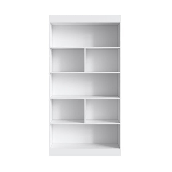 Estante Multiuso Decorativa MDP Branca com 4 Prateleiras e 7 Nichos