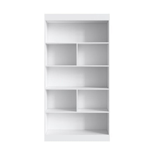 Estante Multiuso Decorativa MDP Branca com 4 Prateleiras e 7 Nichos