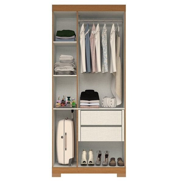 Guarda-Roupa Solteiro com 3 Portas e 2 Gavetas – Cinamomo