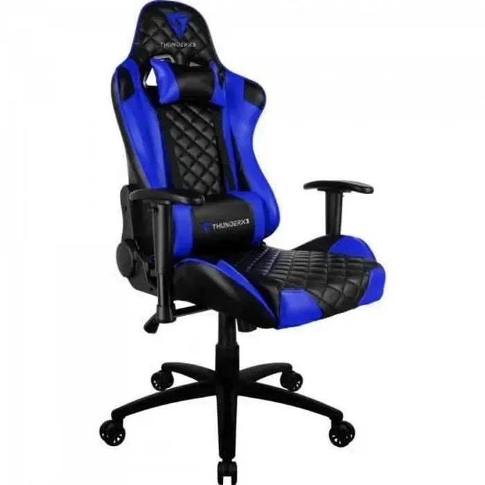 Cadeira Gamer Reclinável Couro Sintético Preta com Apoio Lombar e Braços 2D