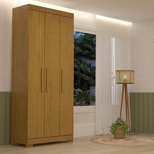 Guarda-Roupa Solteiro com 3 Portas e 2 Gavetas – Cinamomo